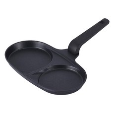 Lacena IH電磁爐用 黑色雙格雞蛋煎鍋, 1個, 25cm