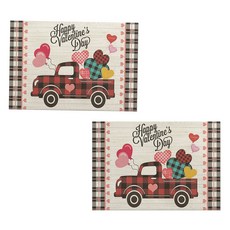 알로데 발렌타이데이 테이블 매트, 24 하트트럭, 2개, 30 x 45 cm