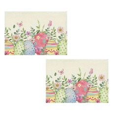 Allode 可愛兔子餐墊, 30 x 45 cm, 2個, 12 雞蛋與蝴蝶