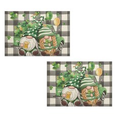 알로데 행운을 주는 네잎클로버 테이블 매트, 04 커플, 2개, 30 x 45 cm