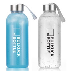 BULKUCK BOTTLE Tritan 胖胖水瓶 2件組 600ml, 黑色 + 白色, 1套