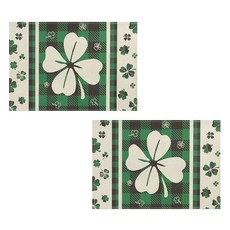 알로데 행운을 주는 네잎클로버 테이블 매트, 05 빅네잎클로버, 2개, 30 x 45 cm
