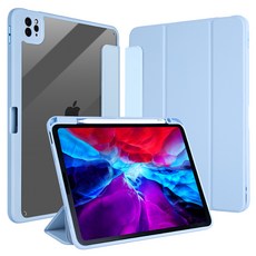 아이몰 붙였다 뗐다 애플펜슬 수납 태블릿 케이스, 스카이, 1개