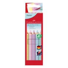 FABER-CASTELL 輝柏 Jumbo Grip 粉彩色鉛筆 5色組, 1套, 5色