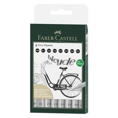 FABER-CASTELL 輝柏 生態顏料筆 8 支套裝, 黑色, 1套