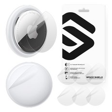SPACE SHIELD AirTag系列相容 Armor Flex TPU 聚氨酯膜 2種 4入組, 1套, 透明