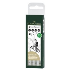 FABER-CASTELL 輝柏 生態顏料筆 4 支套裝黑 A, 1套, 混合顏色