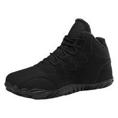 摩托車騎士休閒防水刷毛雪靴, 黑色