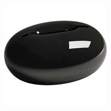 mondeuseupat 圓形餐桌衛生紙盒 22.7 x 17 x 10.9 cm RB20631, 黑色, 1個