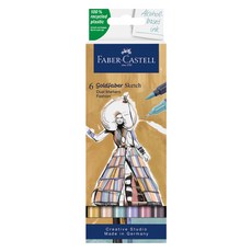 FABER-CASTELL 輝柏 Goldfaber 素描麥克筆 時尚6色套組, 1套, 6色
