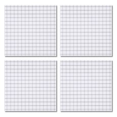 Hobbyspace 自黏式透明便條紙 錯題筆記本 便利貼, 透明方格, 4個, 50入