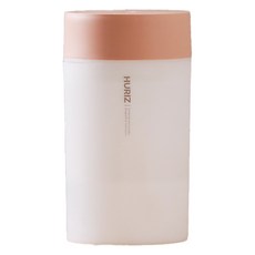 휴라이즈 미스트 미니가습기 휴대용 탁상용 LED 무드등 초음파 가습기 400ml, 피치