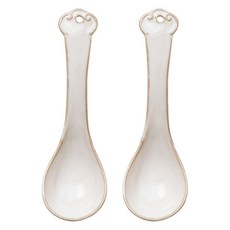 American Road 復古法式陶瓷甜點湯匙 花紋 RK2231, 2個, 單品