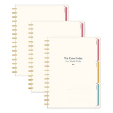 ibis 3索引PP彈簧筆記本 11874, 奶油色, 3個