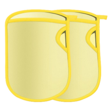 LIVING STUDIO 저자극 매직 때장갑, 옐로우, 2개