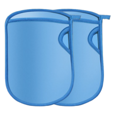 低刺激神奇搓澡手套, 藍色, 2個, 1入