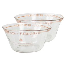 아데리아 레터링 글라스 화채볼, 오렌지, 2개