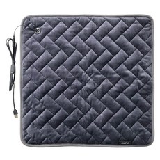 anyclear 絲絨USB電熱坐墊 單人溫熱坐墊 PDB-H10 人字紋, 深海軍藍, 450 x 450 mm