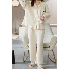 스타일컨택트 여성용 긴팔 잠옷 상의 + 하의 세트 SP-8104