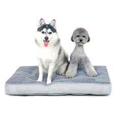 poflab 寵物高級透氣記憶棉床, 灰色, 1個