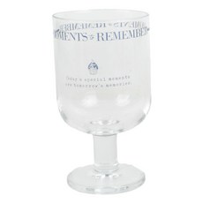 아데리아 레터링 글라스 고블렛, 블루, 1개