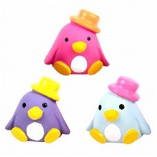 狗狗乳膠玩具 紳士企鵝 啾啾叫 3件組, 1套, 紫色 + 粉紅色 + 藍色