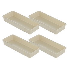 메오 주방 홈 다용도 공간조절 서랍 수납 정리함, 베이지, 4개
