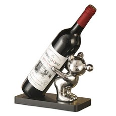 Mondeuspot 小熊紅酒架 26 x 27 cm RB20615, 銀色, 1個