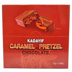 卡達耶夫焦糖&椒鹽卷餅巧克力, 70g, 10包