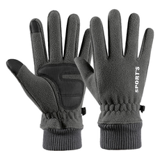알파마운틴 스마트터치 기모 방한 장갑 양손세트, 그레이, 1개