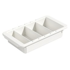 Meo 家用廚房隔間長度可調式多功能抽屜收納整理器, 白色, 1個