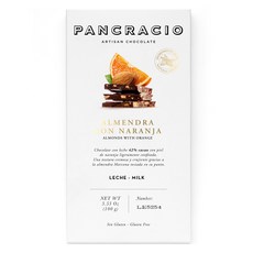 판크라시오 테블릿 알멘드라 콘 나란자 레치 아몬드와 오렌지 밀크 초콜릿, 100g, 1개