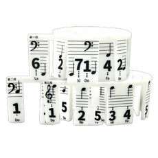 Toppia 簡易鋼琴矽膠音符音階條, 單一顏色, 1個