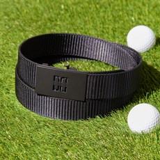 DAKS 男款DD symbol霧面扣環織帶自動腰帶 DBBE4F126BK