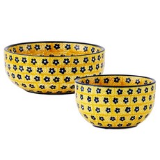 PAWIE Jalipie 空氣碗套裝, 黃色, 1組, 飯碗+湯碗