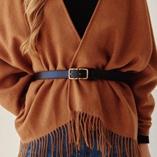 닥스 여성용 소가죽 벨트 DBBE4F415BK