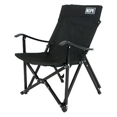 노스피크 캠핑용 미드 릴렉스 체어 플러스, 블랙, 1세트