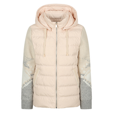 올포유 여성용 후드 니트 소매 덕다운 점퍼 ALDJN9331-102