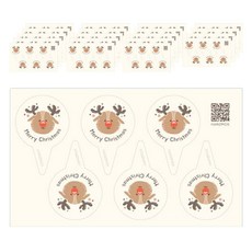 HANZPICK 聖誕節蛋糕裝飾插牌 可愛亮點裝飾牌 6入, 魯道夫, 20個, 單品