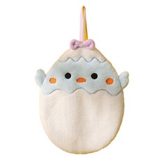 푸트로랩 리본 병아리 걸이형 핸드 타월, 블루, 1개