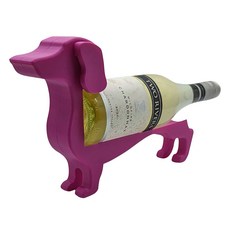 Mondspot 臘腸狗小狗酒架 18 x 14 x 6 cm RB20612, 粉紅色, 1個