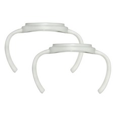 KOZNY 雙心嬰兒奶瓶手把白色, 白色, 2個, 單件(白色)