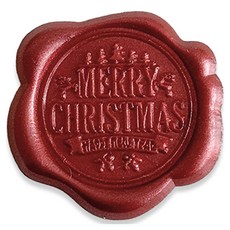 HANZPICK 聖誕封蠟貼紙, 聖誕快樂 紅色, 20個