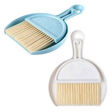 PEONIST 迷你桌上型掃帚兩件組, 1套, 天藍色, 白色