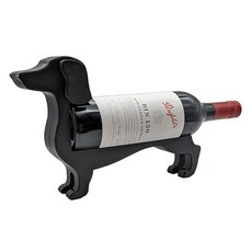 Mondspot 臘腸狗小狗酒架 18 x 14 x 6 cm RB20612, 黑色, 1個