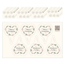 HANZPICK 聖誕節蛋糕裝飾插牌 可愛亮點頂飾 6入, 愛心花環, 20個, 單品