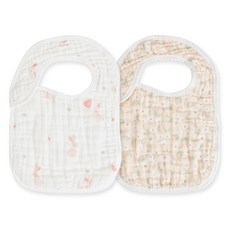 벨몽 유아용 4겹 코튼 드롤빕 턱받이 2종 세트, 1세트