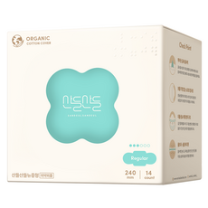 Sandeul Sandeul 純棉質感原廠衛生棉護翼型, 中型, 14入, 1個