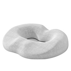 Ez2mk 四季3D減壓記憶棉甜甜圈坐墊 A180, 灰色, 1個