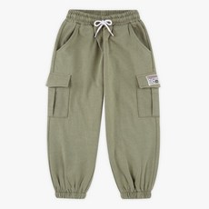 WALTONKIDS 兒童休閒工裝刷毛束口褲